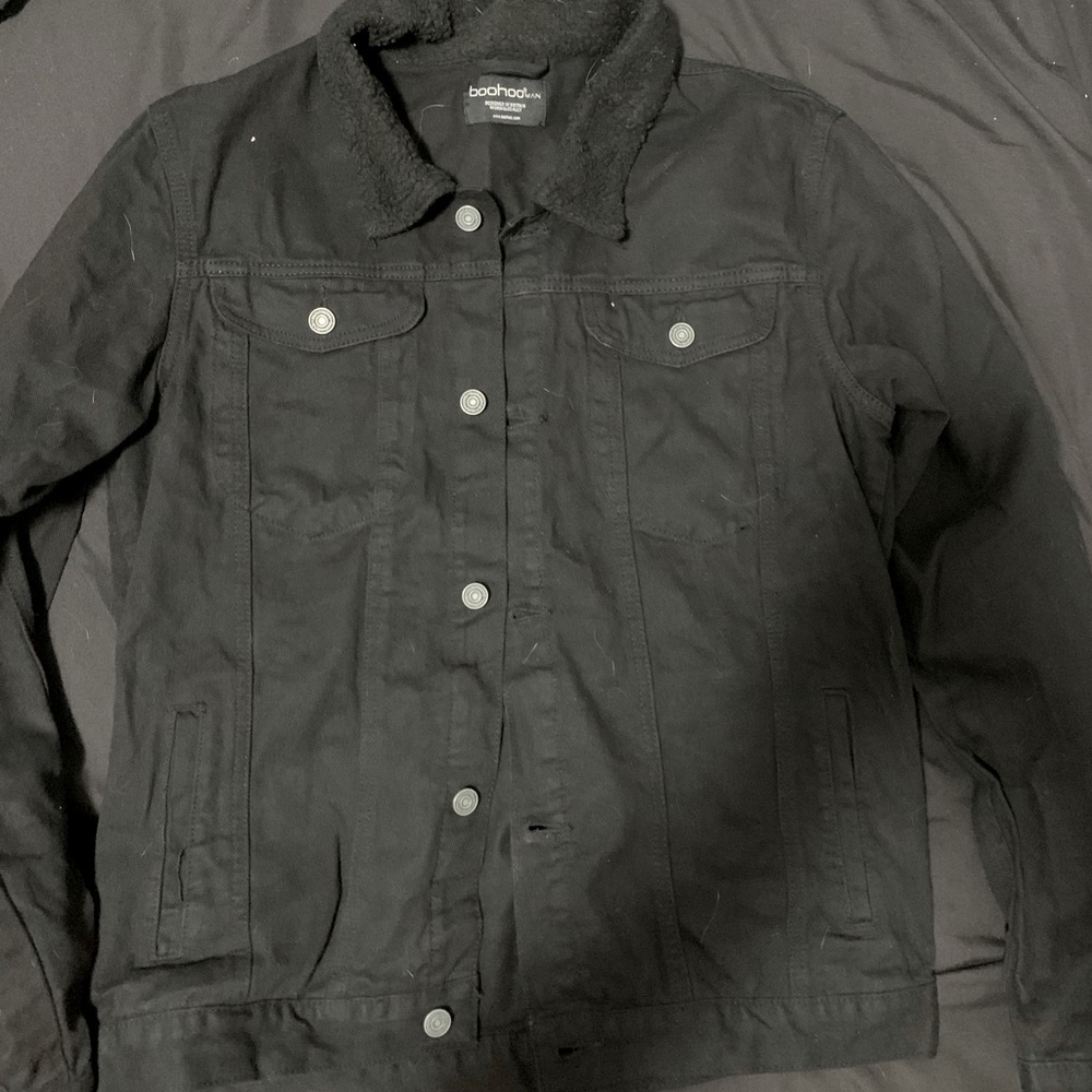 Men’s Sherpa collar denim jacket